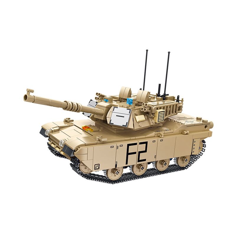 PanlosBrick 676006 Panlos Brick 676006 non  XE TĂNG M1A2 bộ đồ chơi xếp lắp ráp ghép mô hình Military Army M1A2 ABRAMS MAIN BATTLE TANK Quân Sự Bộ Đội 1096 khối