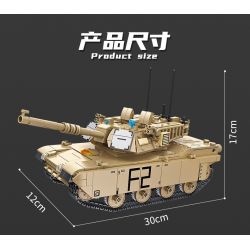 PanlosBrick 676006 Panlos Brick 676006 non  XE TĂNG M1A2 bộ đồ chơi xếp lắp ráp ghép mô hình Military Army M1A2 ABRAMS MAIN BATTLE TANK Quân Sự Bộ Đội 1096 khối