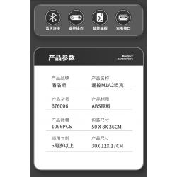 PanlosBrick 676006 Panlos Brick 676006 non  XE TĂNG M1A2 bộ đồ chơi xếp lắp ráp ghép mô hình Military Army M1A2 ABRAMS MAIN BATTLE TANK Quân Sự Bộ Đội 1096 khối