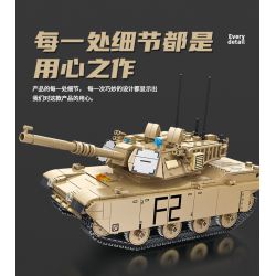 PanlosBrick 676006 Panlos Brick 676006 non  XE TĂNG M1A2 bộ đồ chơi xếp lắp ráp ghép mô hình Military Army M1A2 ABRAMS MAIN BATTLE TANK Quân Sự Bộ Đội 1096 khối