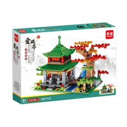 MINGDI K0296 0296 non  4 LOẠI HÌNH KIẾN ?​TRÚC CỔ ĐIỂN VƯỜN TÔ CHÂU AO HOA ĐÀO LẦU TÌNH NHÂN CUNG ĐIỆN MÙA HÈ GIÓ SEN bộ đồ chơi xếp lắp ráp ghép mô hình Chinatown Khu Phố Tàu 1134 khối