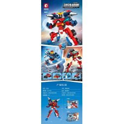 SEMBO 2500 non  CHIẾN BINH THIÊN HÀ bộ đồ chơi xếp lắp ráp ghép mô hình Creator MECHA OF STEEL Sáng Tạo 417 khối