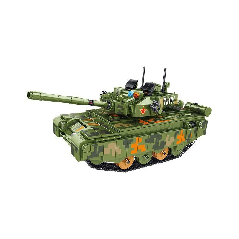 PanlosBrick 676001 Panlos Brick 676001 non  XE TĂNG LOẠI 99 ĐIỀU KHIỂN TỪ XA bộ đồ chơi xếp lắp ráp ghép mô hình Military Army TYPE 99 MAIN BATTLE TANK Quân Sự Bộ Đội 1105 khối