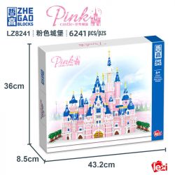 FUN IMAGINATION LZ8241 8241 non  LÂU ĐÀI MÀU HỒNG bộ đồ chơi xếp lắp ráp ghép mô hình Creator Expert Chuyên Gia Sáng Tạo 6241 khối
