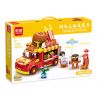 MINGDI 10105 non  HAMBURGER KHOAI TÂY CHIÊN XE TẢI THỰC PHẨM bộ đồ chơi xếp lắp ráp ghép mô hình 491 khối