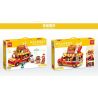 MINGDI 10105 non  HAMBURGER KHOAI TÂY CHIÊN XE TẢI THỰC PHẨM bộ đồ chơi xếp lắp ráp ghép mô hình 491 khối