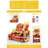 MINGDI 10105 non  HAMBURGER KHOAI TÂY CHIÊN XE TẢI THỰC PHẨM bộ đồ chơi xếp lắp ráp ghép mô hình 491 khối