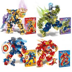 LW 2077 non  4 LOẠI IRON MECH TITAN CAPTAIN GIANT KẺ HỦY DIỆT MECHA bộ đồ chơi xếp lắp ráp ghép mô hình Transformers Robot Đại Chiến Người Máy Biến Hình 1120 khối