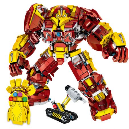 LW 2052 non  TÀU KHU TRỤC HULK ÁO GIÁP CHỐNG MK-48 bộ đồ chơi xếp lắp ráp ghép mô hình Marvel Super Heroes HAWK DESTROYER Siêu Anh Hùng Marvel 1529 khối