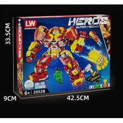LW 2052 non  TÀU KHU TRỤC HULK ÁO GIÁP CHỐNG MK-48 bộ đồ chơi xếp lắp ráp ghép mô hình Marvel Super Heroes HAWK DESTROYER Siêu Anh Hùng Marvel 1529 khối