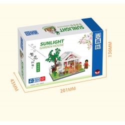 ZHEGAO 00291 non  NGÔI NHÀ ĐẦY NẮNG bộ đồ chơi xếp lắp ráp ghép mô hình Creator SUNLIGHT GARDEN HOUSE Sáng Tạo 258 khối