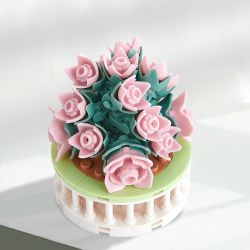 ZHEGAO DS1021 1021 non  TOÀN NHÀ MỌNG NƯỚC bộ đồ chơi xếp lắp ráp ghép mô hình Flowers FULL HOUSE Hoa 89 khối