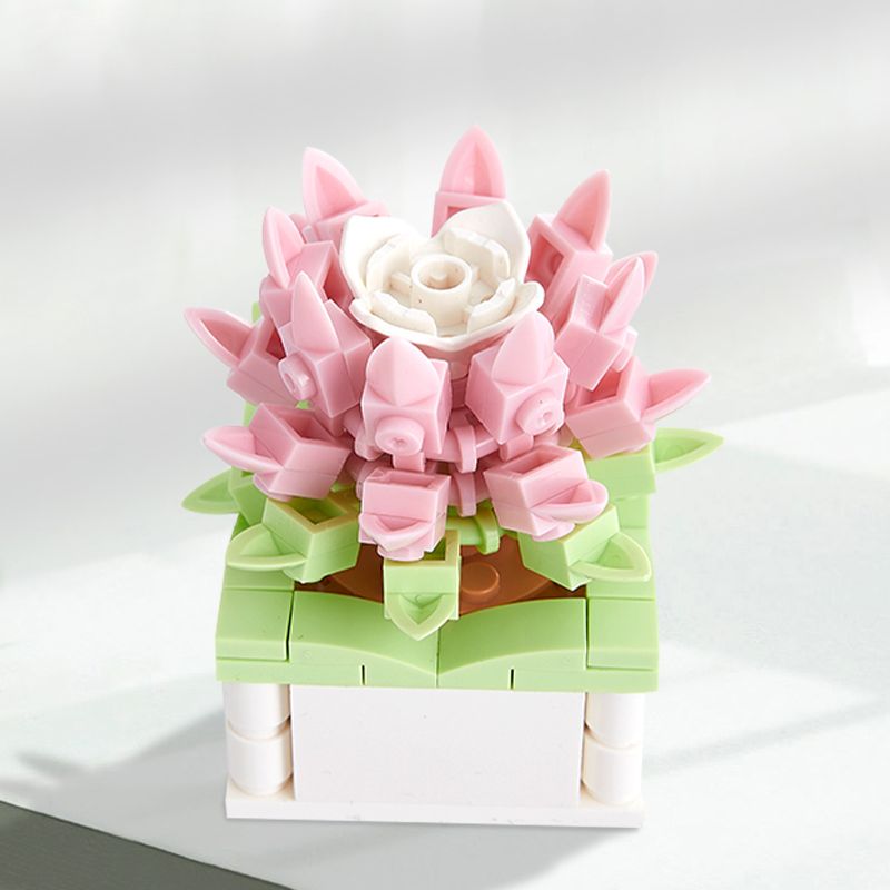 ZHEGAO DS1019 1019 non  BAICAO LOVE SONG MỌNG NƯỚC bộ đồ chơi xếp lắp ráp ghép mô hình Flowers LOVE SONG OF FLOWERS Hoa 90 khối