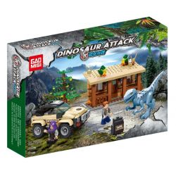 GAOMISI T1048 1048 non  KHỦNG LONG TẤN CÔNG bộ đồ chơi xếp lắp ráp ghép mô hình Dino DINOSAUR ATTACK 445 khối