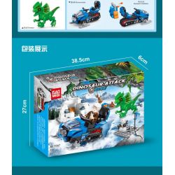 GAOMISI T1047 1047 non  KHỦNG LONG TẤN CÔNG bộ đồ chơi xếp lắp ráp ghép mô hình Dino DINOSAUR ATTACK 230 khối