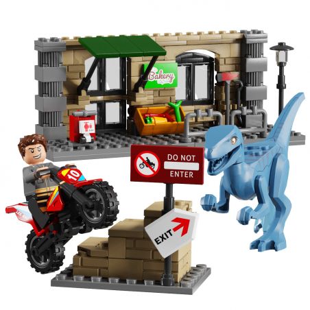 GAOMISI T1046 1046 non  KHỦNG LONG TẤN CÔNG bộ đồ chơi xếp lắp ráp ghép mô hình Dino DINOSAUR ATTACK 233 khối