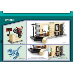 GAOMISI T1046 1046 non  KHỦNG LONG TẤN CÔNG bộ đồ chơi xếp lắp ráp ghép mô hình Dino DINOSAUR ATTACK 233 khối