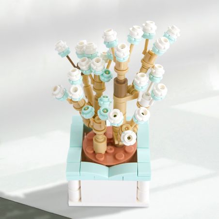 ZHEGAO DS1014 1014 non  CHẤM ĐẦY SAO MỌNG NƯỚC bộ đồ chơi xếp lắp ráp ghép mô hình Flowers THE SHINING STARS Hoa 127 khối