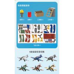 CADA DOUBLEE C71024 71024 non  BỘ ĐỒ MÁY BAY bộ đồ chơi xếp lắp ráp ghép mô hình PAPER BRICK CONSTRUCTION SET 226 khối