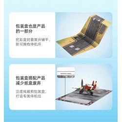 CADA DOUBLEE C71024 71024 non  BỘ ĐỒ MÁY BAY bộ đồ chơi xếp lắp ráp ghép mô hình PAPER BRICK CONSTRUCTION SET 226 khối