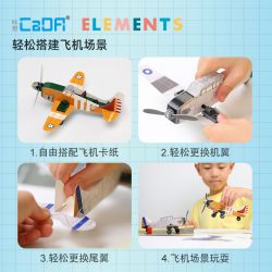 CADA DOUBLEE C71024 71024 non  BỘ ĐỒ MÁY BAY bộ đồ chơi xếp lắp ráp ghép mô hình PAPER BRICK CONSTRUCTION SET 226 khối