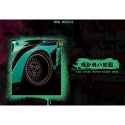 K BOX 10505 non  BMW MINI XE THỂ THAO NẰM THẤP MÀU XANH LÁ CÂY tỷ lệ 1:10 bộ đồ chơi xếp lắp ráp ghép mô hình Creator FASHION Sáng Tạo 2421 khối