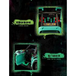 K BOX 10505 non  BMW MINI XE THỂ THAO NẰM THẤP MÀU XANH LÁ CÂY tỷ lệ 1:10 bộ đồ chơi xếp lắp ráp ghép mô hình Creator FASHION Sáng Tạo 2421 khối