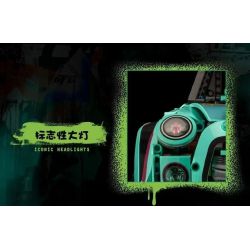 K BOX 10505 non  BMW MINI XE THỂ THAO NẰM THẤP MÀU XANH LÁ CÂY tỷ lệ 1:10 bộ đồ chơi xếp lắp ráp ghép mô hình Creator FASHION Sáng Tạo 2421 khối