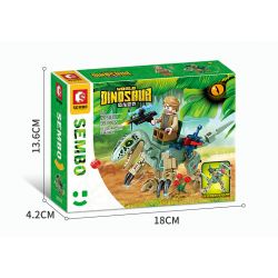 SEMBO 205039 205040 205041 205042 non  THẾ GIỚI KHỦNG LONG MECH DINOSAUR 4 LOẠI bộ đồ chơi xếp lắp ráp ghép mô hình Jurassic World 95 khối