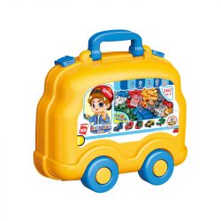 Enlighten 2907 Qman 2907 non  XE VUI bộ đồ chơi xếp lắp ráp ghép mô hình Classic BUILD N LEARN CAR Cổ Điển 521 khối