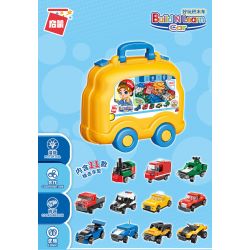 Enlighten 2907 Qman 2907 non  XE VUI bộ đồ chơi xếp lắp ráp ghép mô hình Classic BUILD N LEARN CAR Cổ Điển 521 khối