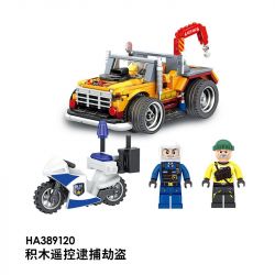 WISE BLOCK HA389120 389120 non  ĐIỀU KHIỂN TỪ XA BẰNG ĐIỆN ĐỂ BẮT CƯỚP ĐƯỜNG bộ đồ chơi xếp lắp ráp ghép mô hình City Thành Phố 367 khối