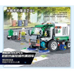 WISE BLOCK HA389126 389126 non  XE NÂNG HÀNG ĐIỀU KHIỂN TỪ XA BẰNG ĐIỆN bộ đồ chơi xếp lắp ráp ghép mô hình City Thành Phố 381 khối