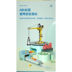 DELI 74385 non  CẦN TRỤC THÁP KHOA HỌC VÀ GIÁO DỤC bộ đồ chơi xếp lắp ráp ghép mô hình  Kỹ Thuật Công Nghệ Cao Mô Hình Phương Tiện 131 khối