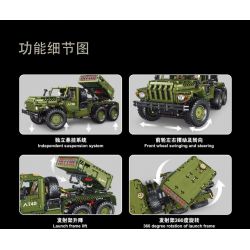 TA GAOLE T4011 4011 non  BỆ PHÓNG TÊN LỬA HỘP KATYUSHA bộ đồ chơi xếp lắp ráp ghép mô hình  KATYUSHA ROCKET LAUNCHER Kỹ Thuật Công Nghệ Cao Mô Hình Phương Tiện 2268 khối