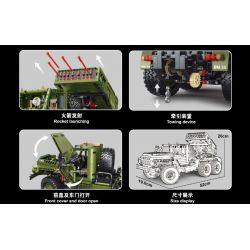 TA GAOLE T4011 4011 non  BỆ PHÓNG TÊN LỬA HỘP KATYUSHA bộ đồ chơi xếp lắp ráp ghép mô hình  KATYUSHA ROCKET LAUNCHER Kỹ Thuật Công Nghệ Cao Mô Hình Phương Tiện 2268 khối