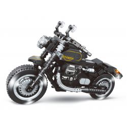 LEIBAO 8156 non  MÔ TÔ TRIUMPH BOBBER bộ đồ chơi xếp lắp ráp ghép mô hình Motorcycle Motorbike MOTORCYCLE TRIUMPH BOBBER Xe Hai Bánh 294 khối