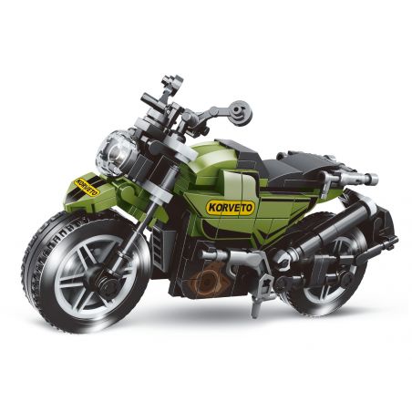 LEIBAO 8155 non  XE MÁY CORVETTE LAMBO 300 bộ đồ chơi xếp lắp ráp ghép mô hình Motorcycle Motorbike MOTORCYCLE KOREVETO LANBO 300 Xe Hai Bánh 294 khối