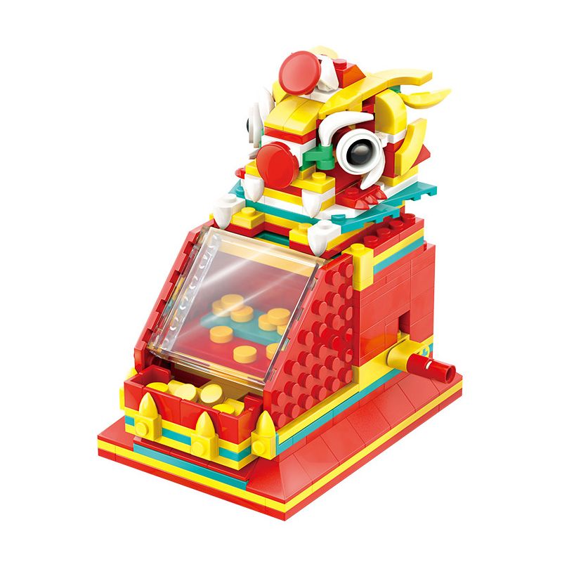 LE JILL B398 non  CON THÚ THẦN THOẠI MÁY ĐẨY XU bộ đồ chơi xếp lắp ráp ghép mô hình Creator Sáng Tạo 371 khối