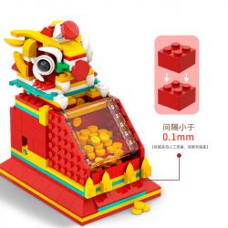 LE JILL B398 non  CON THÚ THẦN THOẠI MÁY ĐẨY XU bộ đồ chơi xếp lắp ráp ghép mô hình Creator Sáng Tạo 371 khối