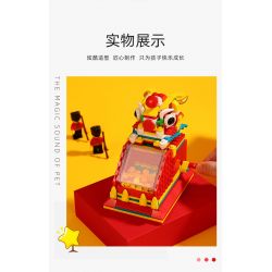 LE JILL B398 non  CON THÚ THẦN THOẠI MÁY ĐẨY XU bộ đồ chơi xếp lắp ráp ghép mô hình Creator Sáng Tạo 371 khối