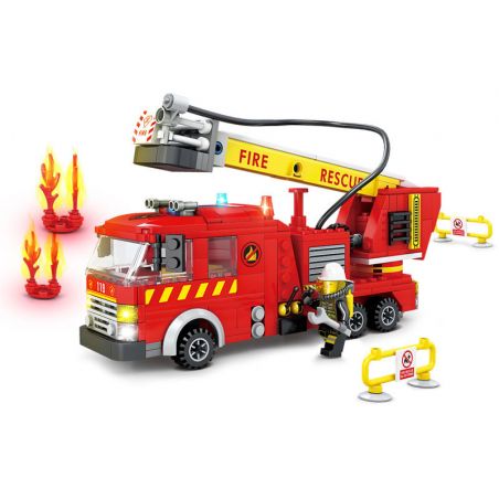 Kazi KY80538 80538 non  XE CỨU HỎA THANG THỦY LỰC bộ đồ chơi xếp lắp ráp ghép mô hình Transformers CONSTELLATION FIGHTER Robot Đại Chiến Người Máy Biến Hình 364 khối