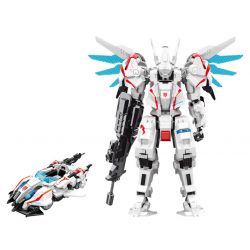 Enlighten 74023 Qman 74023 non  HOLY ANGEL MECHA ĐUA XE bộ đồ chơi xếp lắp ráp ghép mô hình 251 khối