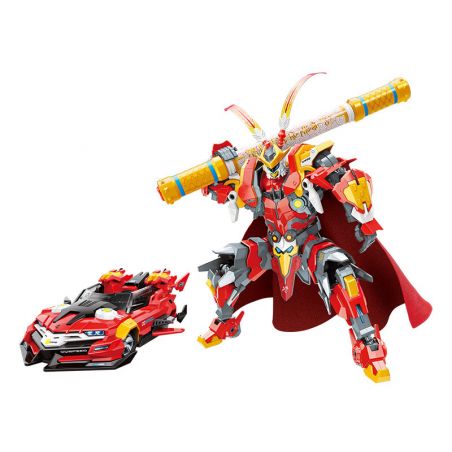 Enlighten 74021 Qman 74021 non  CƠ KHÍ TÔN NGỘ KHÔNG XE ĐUA bộ đồ chơi xếp lắp ráp ghép mô hình 256 khối