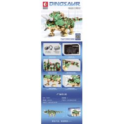 SEMBO 730970 non  TRICERATOPS ĐIỆN bộ đồ chơi xếp lắp ráp ghép mô hình Creator Expert DINOSAUR Chuyên Gia Sáng Tạo 1352 khối