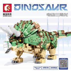 SEMBO 730970 non  TRICERATOPS ĐIỆN bộ đồ chơi xếp lắp ráp ghép mô hình Creator Expert DINOSAUR Chuyên Gia Sáng Tạo 1352 khối