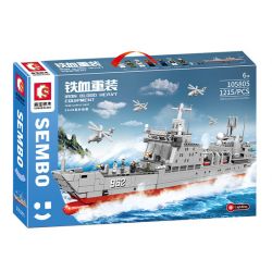 SEMBO 105805 non  TÀU TIẾP TẾ TYPE 904B bộ đồ chơi xếp lắp ráp ghép mô hình Iron Blood Heavy Equipment 904B SUPPLY SHIP Đặc Nhiệm Máu Và Sắt 1215 khối