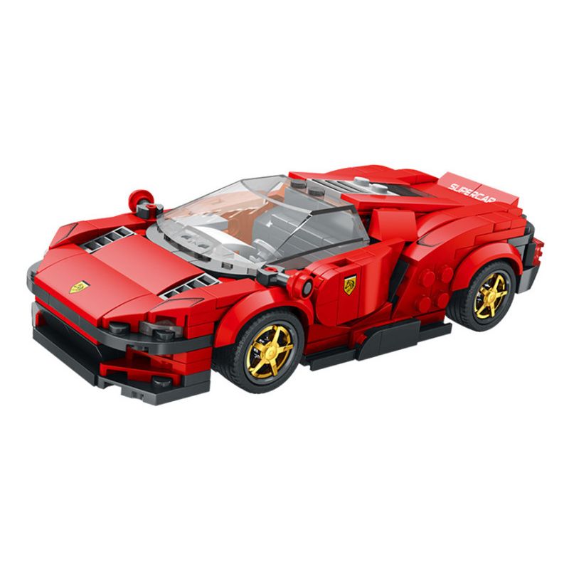 REBRICKABLE MOC-93918 93918 MOC93918 REOBRIX 11027 non  FERRARI DAYTONA SP3 bộ đồ chơi xếp lắp ráp ghép mô hình Speed Champions Racing Cars Đua Xe Công Thức 306 khối