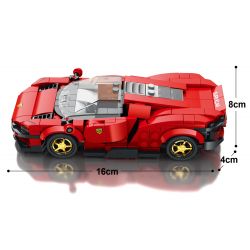 REBRICKABLE MOC-93918 93918 MOC93918 REOBRIX 11027 non  FERRARI DAYTONA SP3 bộ đồ chơi xếp lắp ráp ghép mô hình Speed Champions Racing Cars Đua Xe Công Thức 306 khối