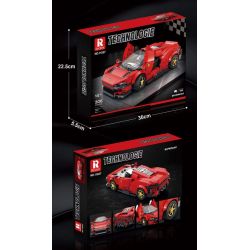 REBRICKABLE MOC-93918 93918 MOC93918 REOBRIX 11027 non  FERRARI DAYTONA SP3 bộ đồ chơi xếp lắp ráp ghép mô hình Speed Champions Racing Cars Đua Xe Công Thức 306 khối